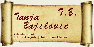 Tanja Bajilović vizit kartica